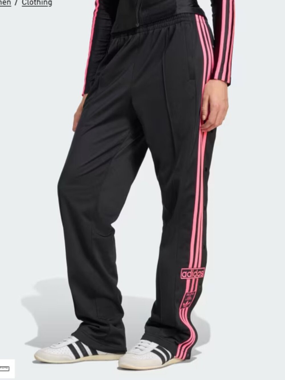 Adidas Originals women Adibreak track pants trefoil logo Plus Size 1X Black